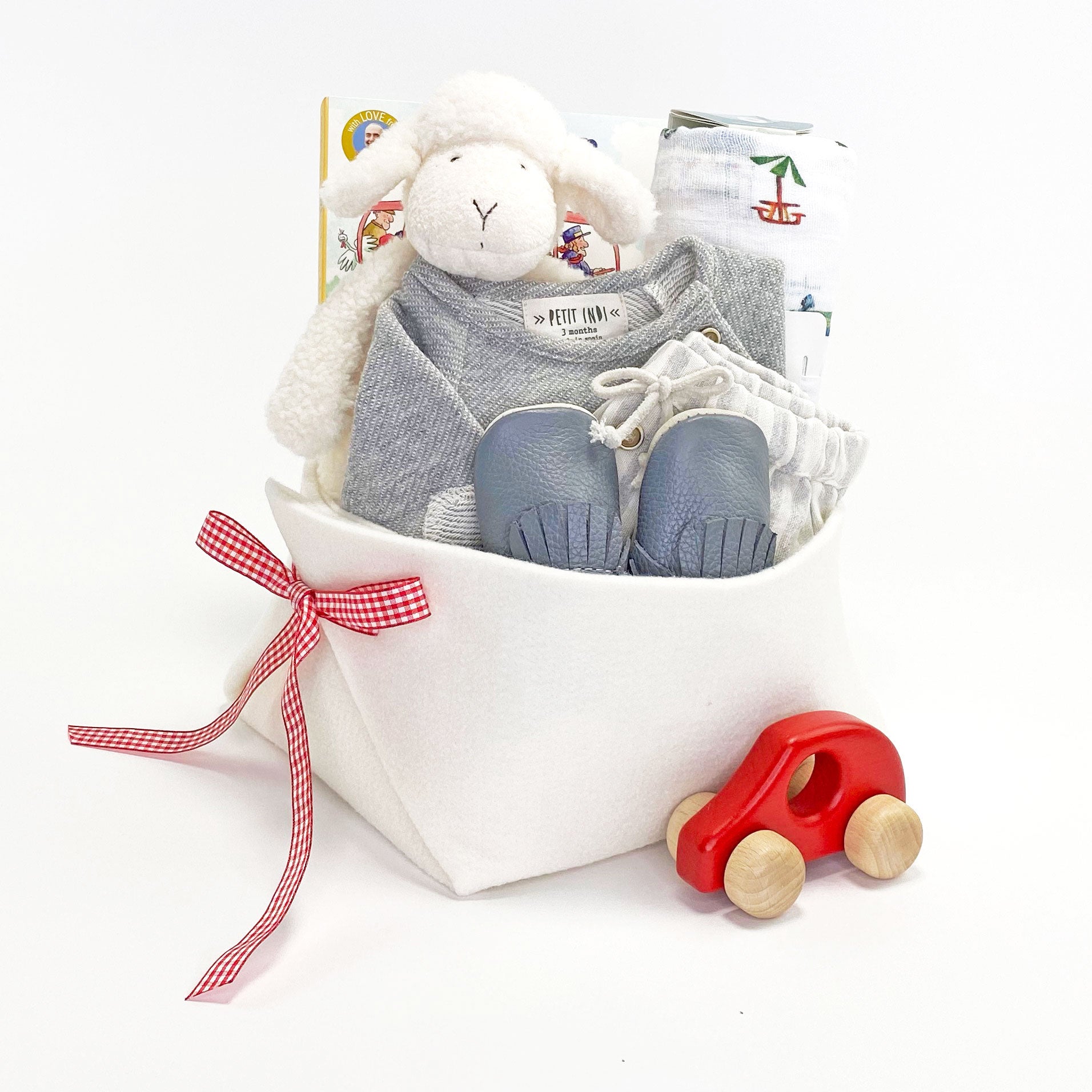 Trendy Baby Gift Basket at Bonjour Baby Baskets, perfect Baby Shower Gift Idea