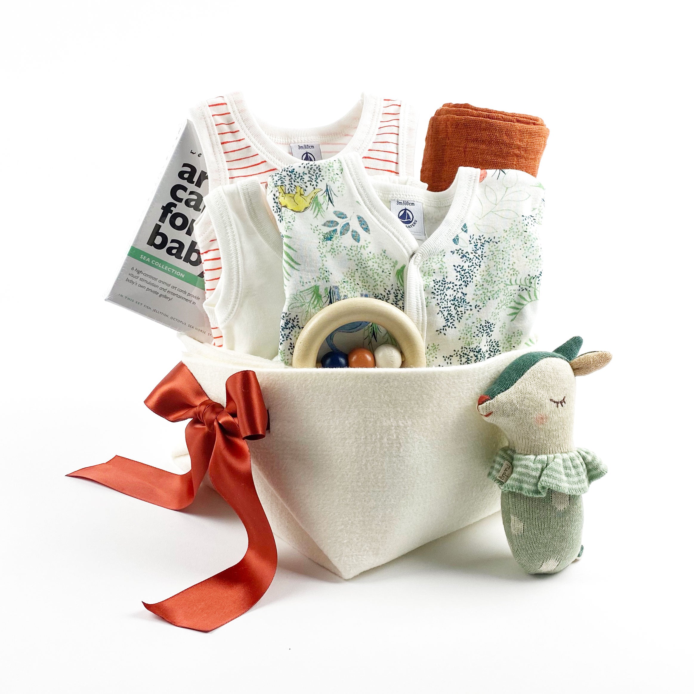 Petit Bateau Luxury Baby Gift Gift Basket, perfect for a Corporate Baby Gift