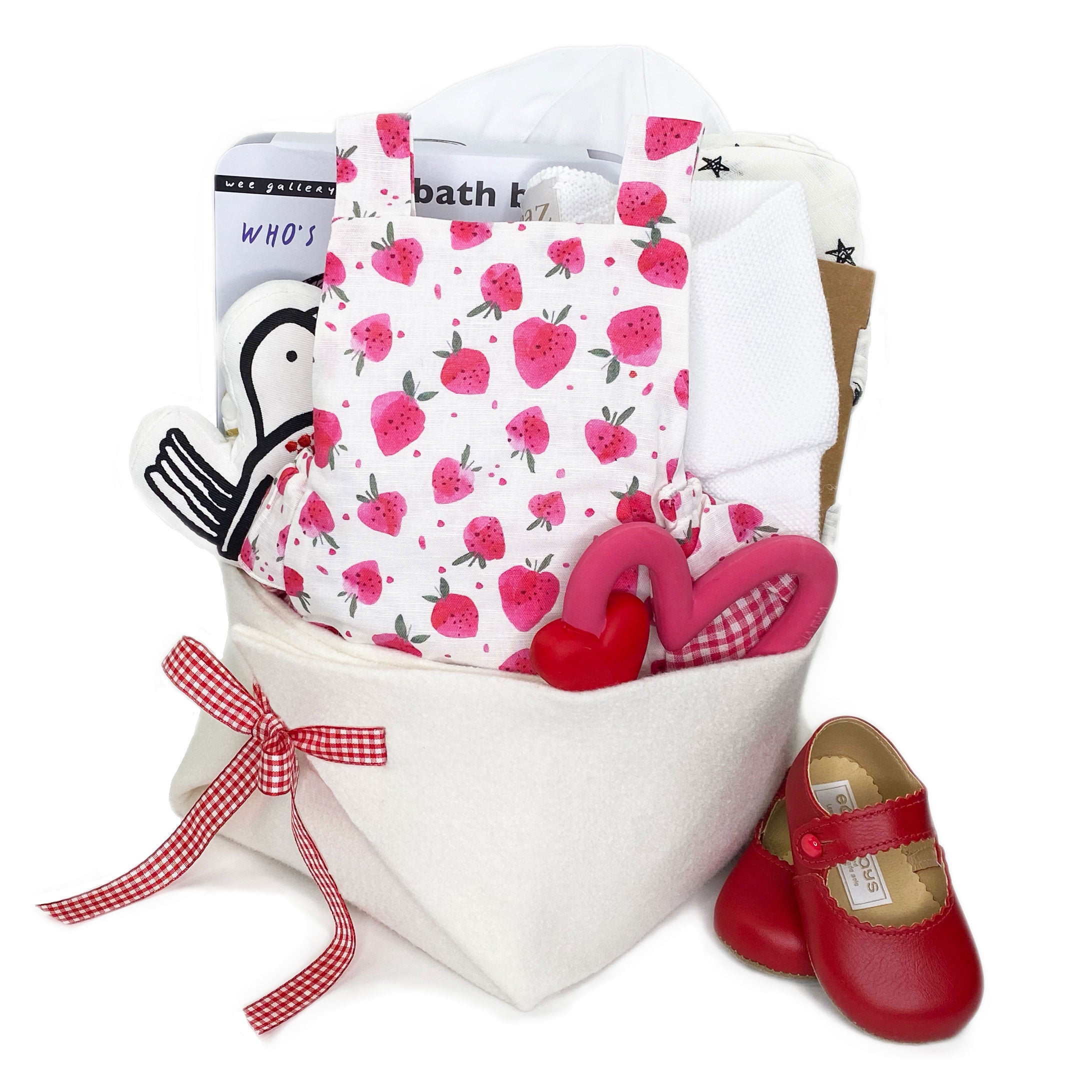 Cesta de regalo para bebé recién nacida - The Oh Baby Pink Baby Girl Wine  Country Gift Baskets