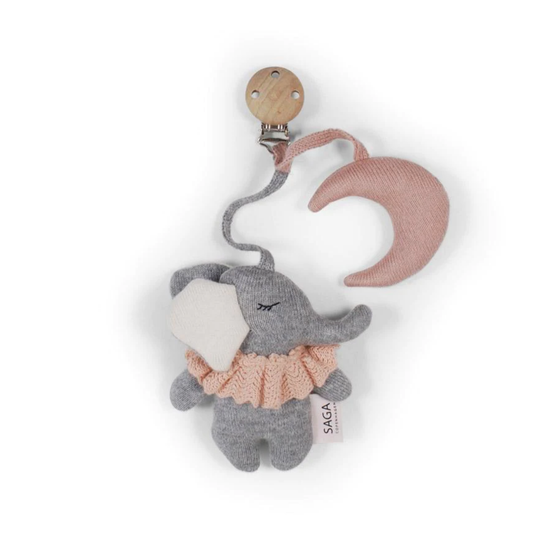 Baby Pram Toy with Elephant and moon by Saga Copenhagen