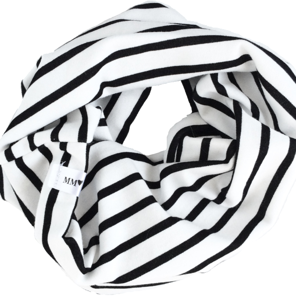 My Mila baby scarf with stripes at Bonjour Baby Baskets 