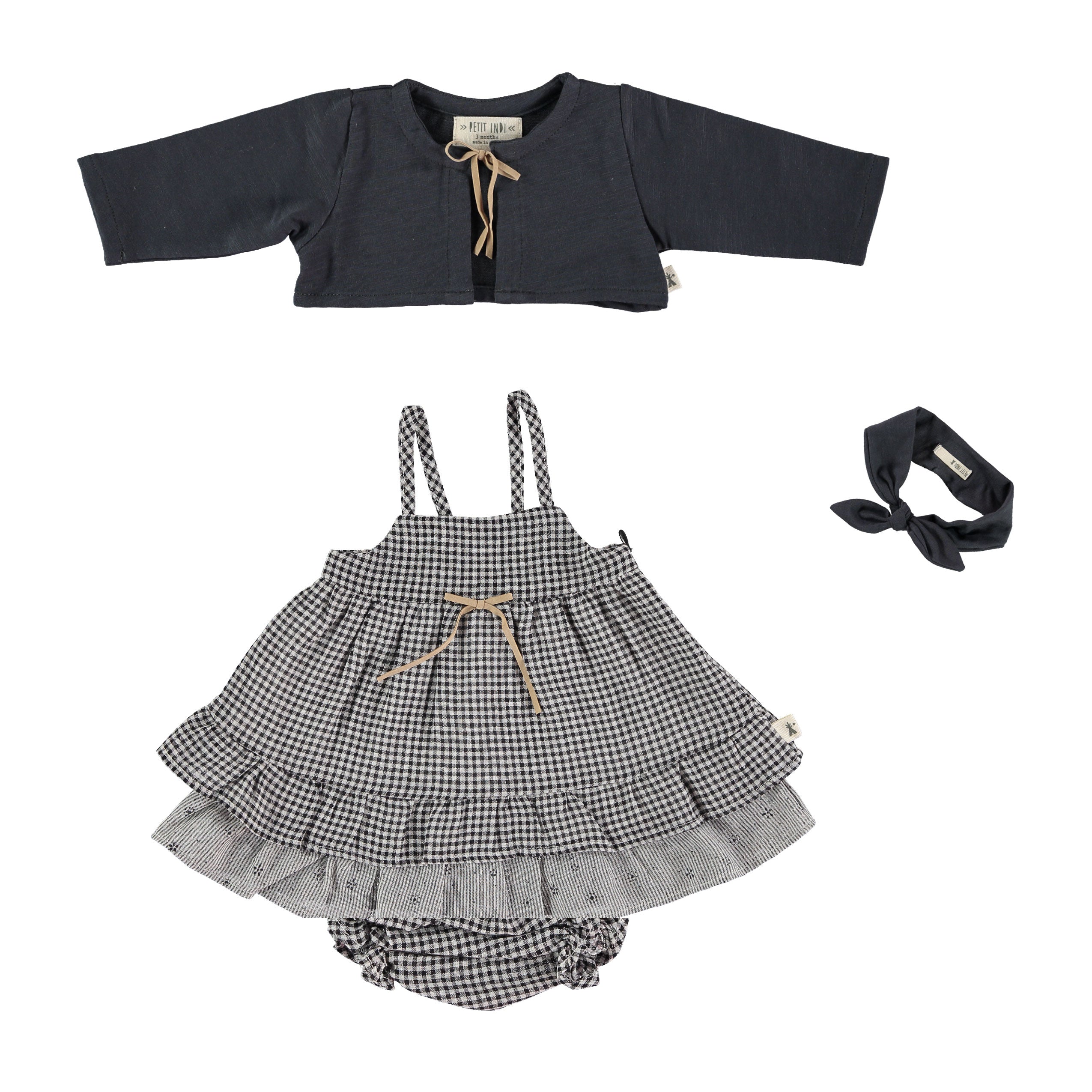 Baby Girl Gift Box featuring summer dress with bloomers, headband and bolero, perfect for your Corporate Baby Gifts 