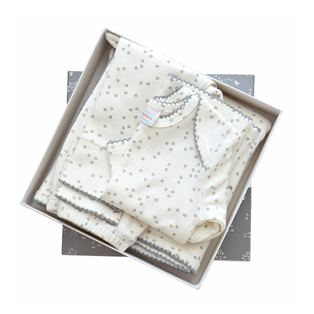 Baby 4 Piece Layette Set  Pebble Grey