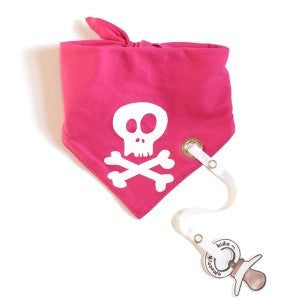 Bib Bandana Pink Skull