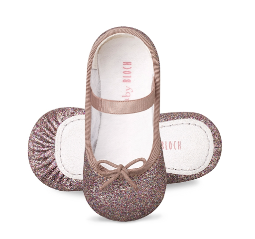 Bloch Baby Ballet Flats in Multi Colour Sparkle
