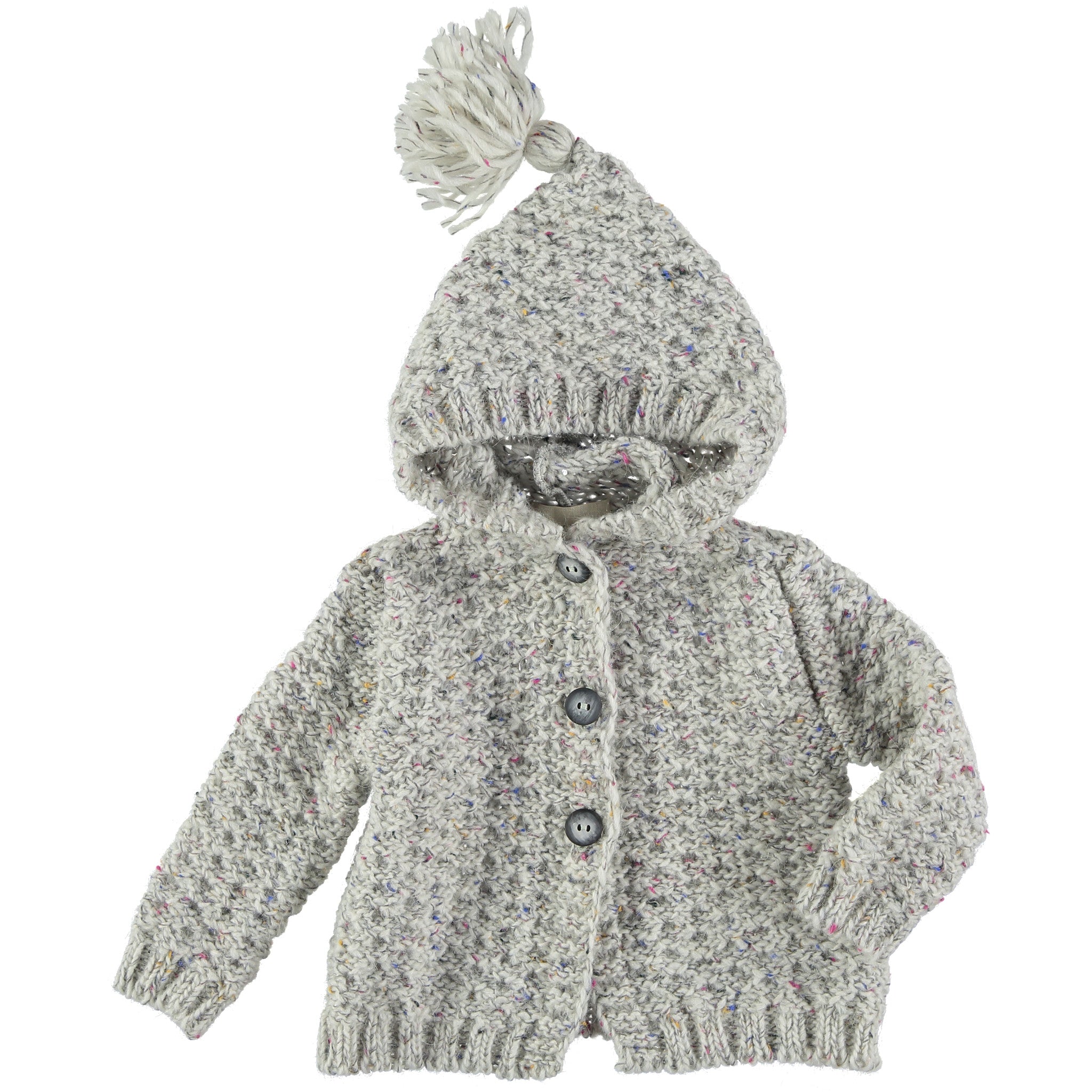 Chunky Knitted Baby Sweater with Hoodie