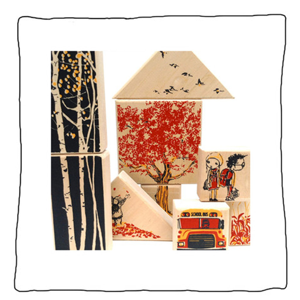 Wooden Blocks - Autumn
