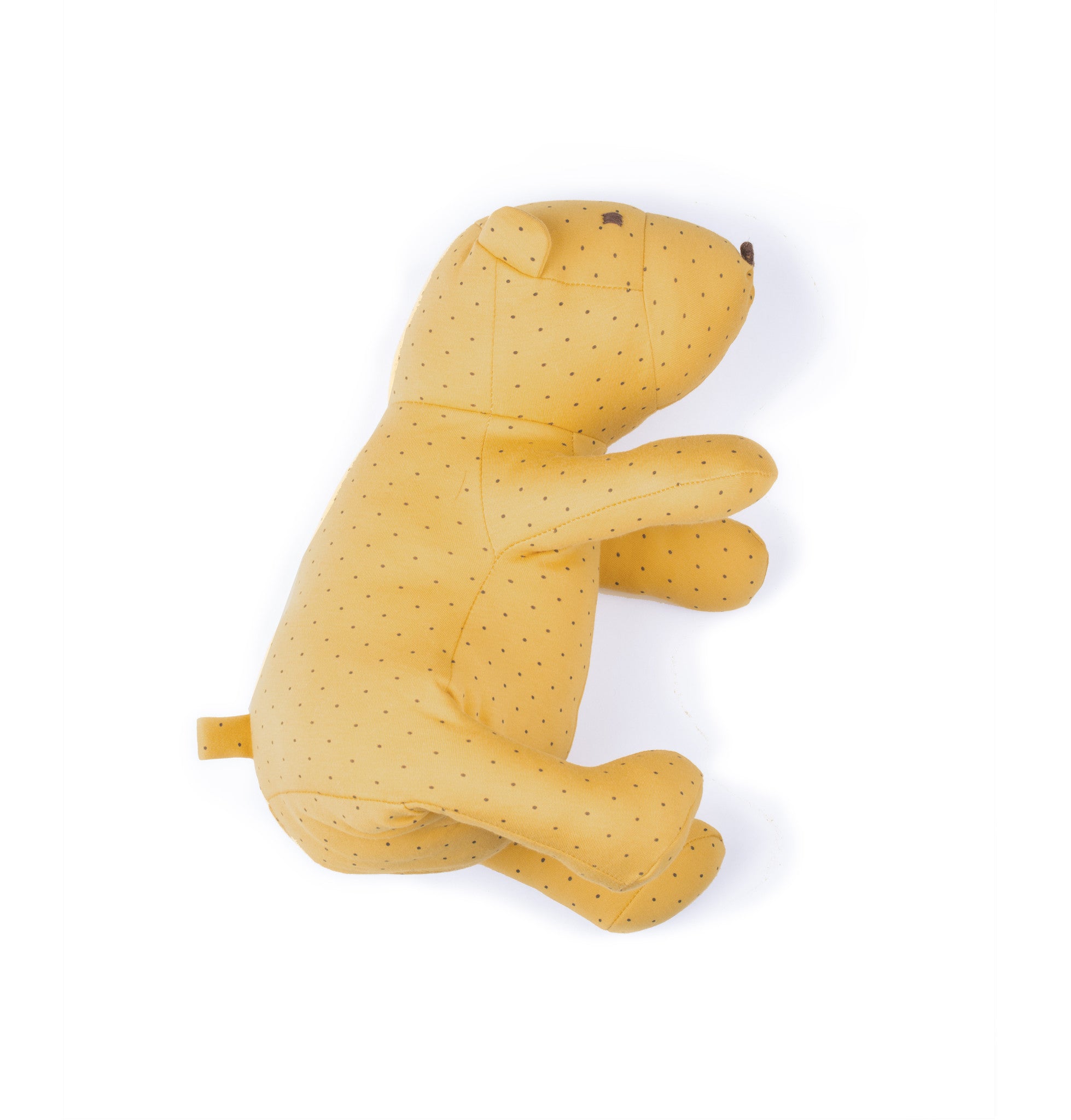 Bear Soft Toy Mustard + Indigo