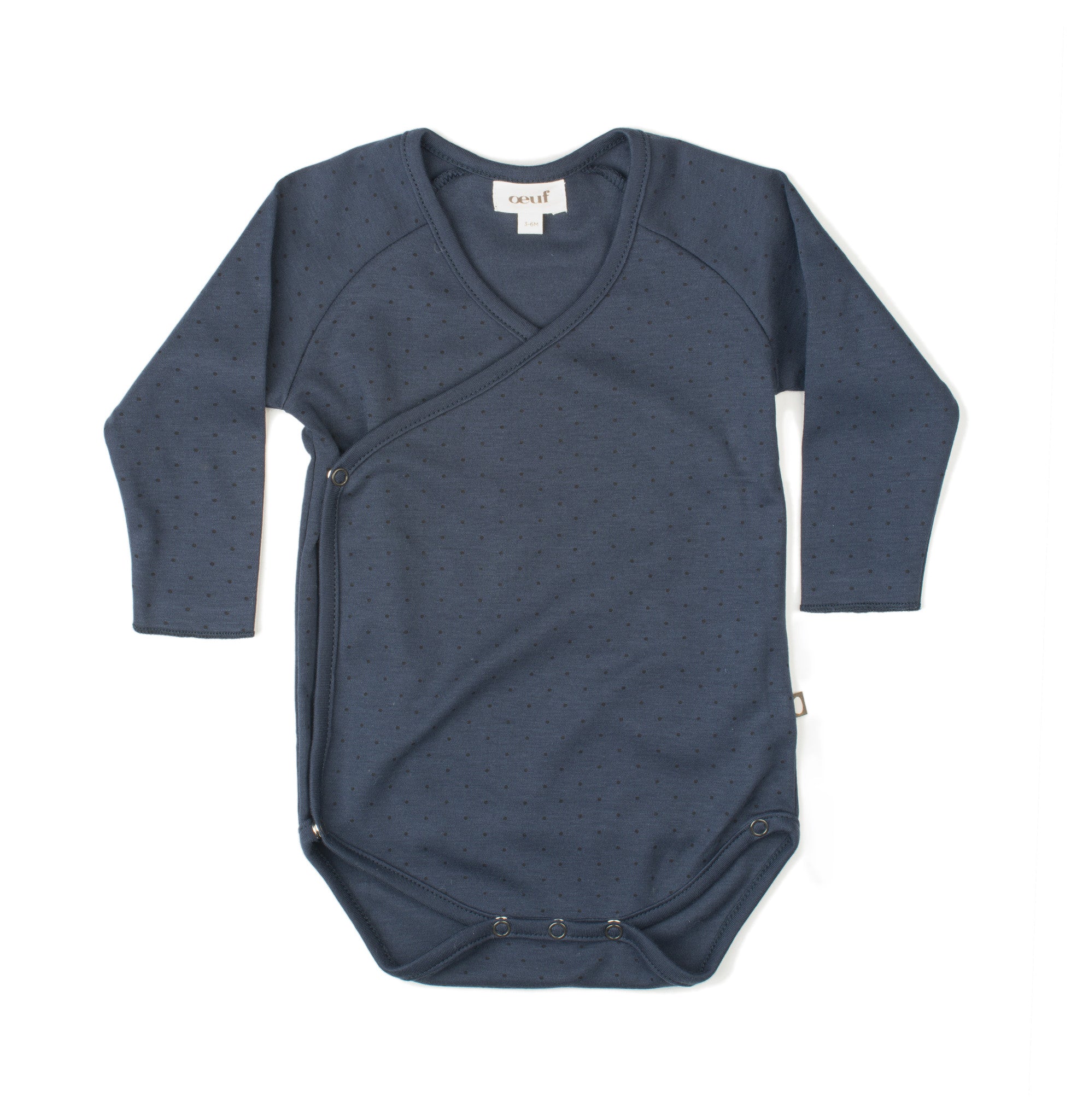 Long Sleeves Kimono Onesie Indigo/Black