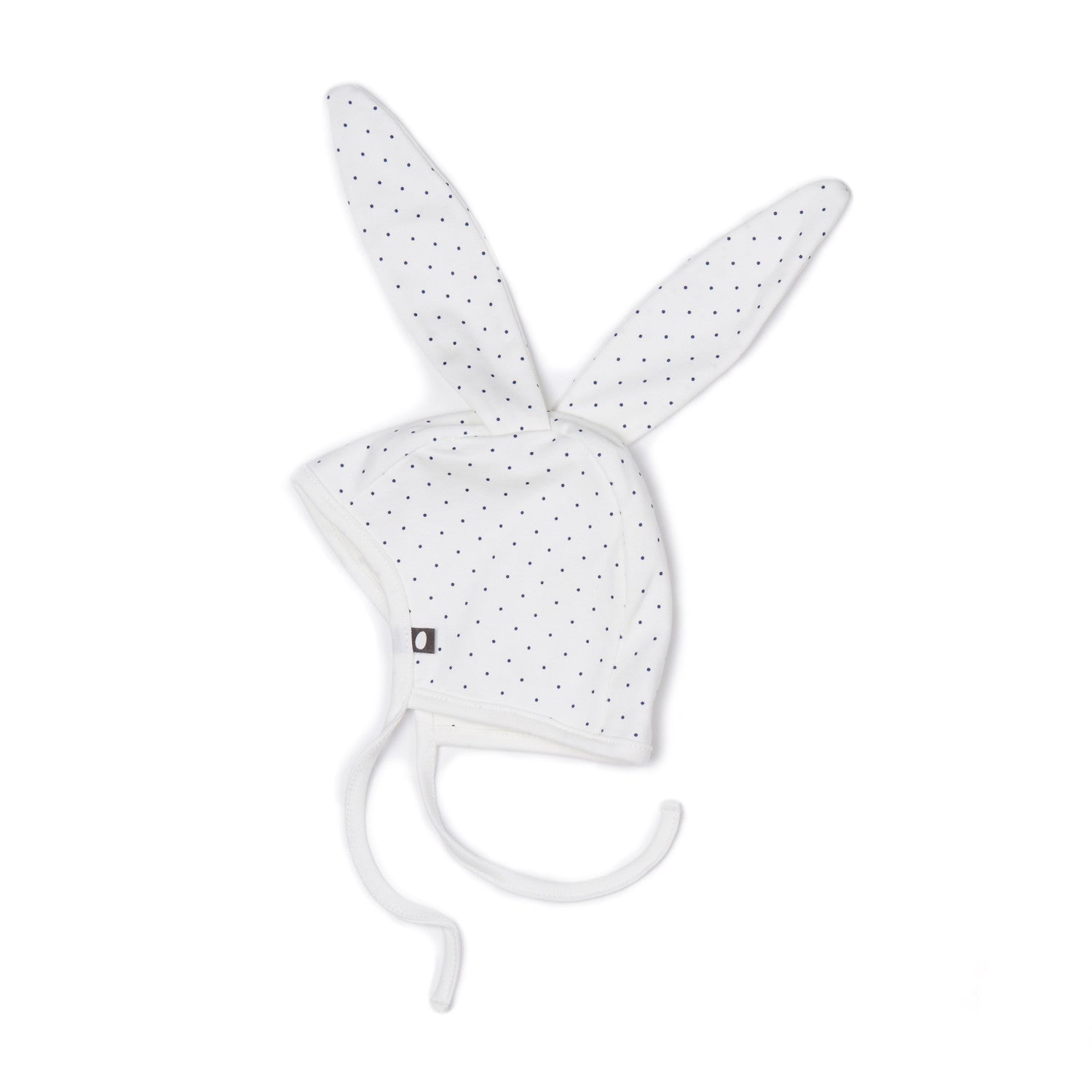 Oeuf NYC adorable bunny hat white/indigo dots