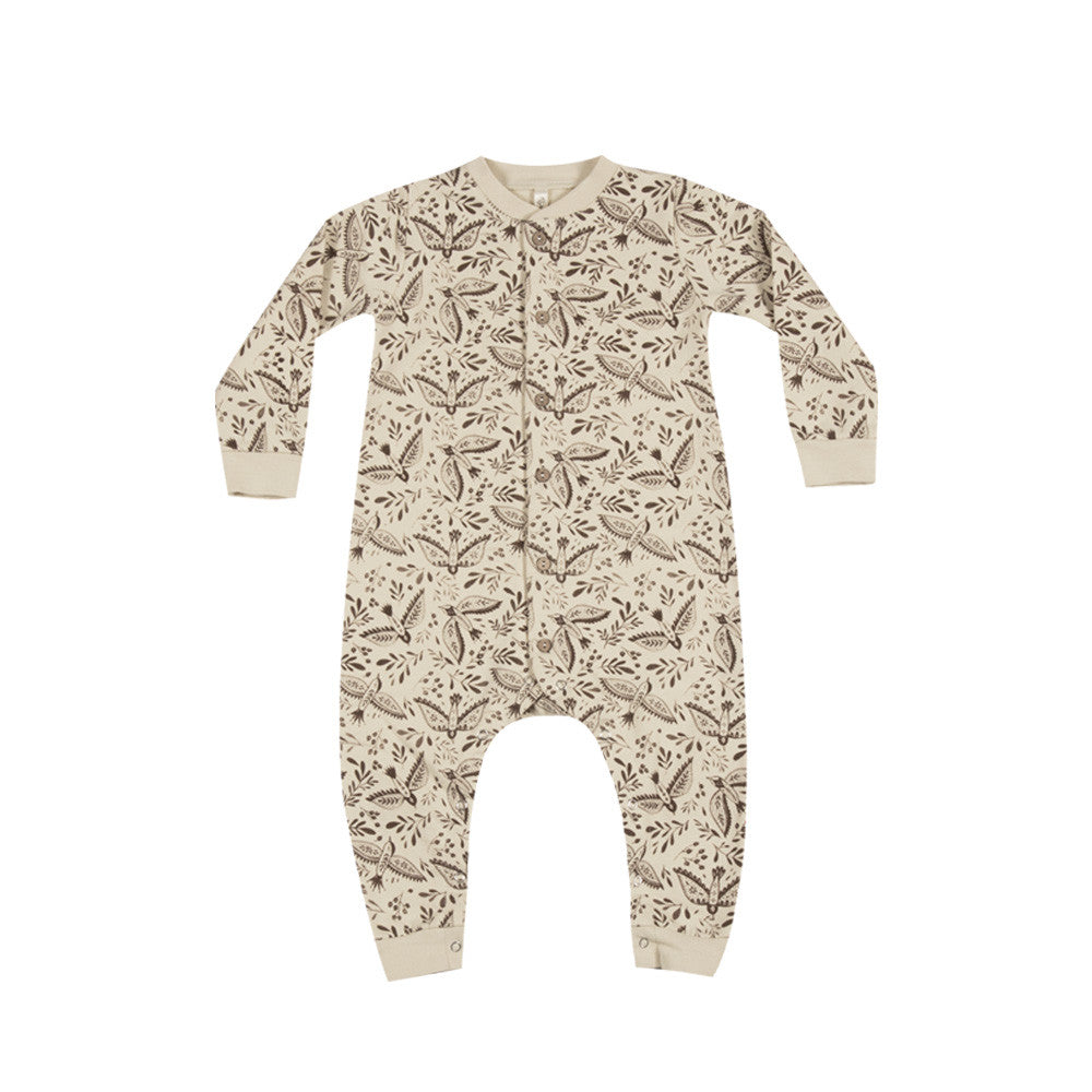 Jumpsuit Folk Birds by Rylee and Cru at Bonjour Baby Baskets