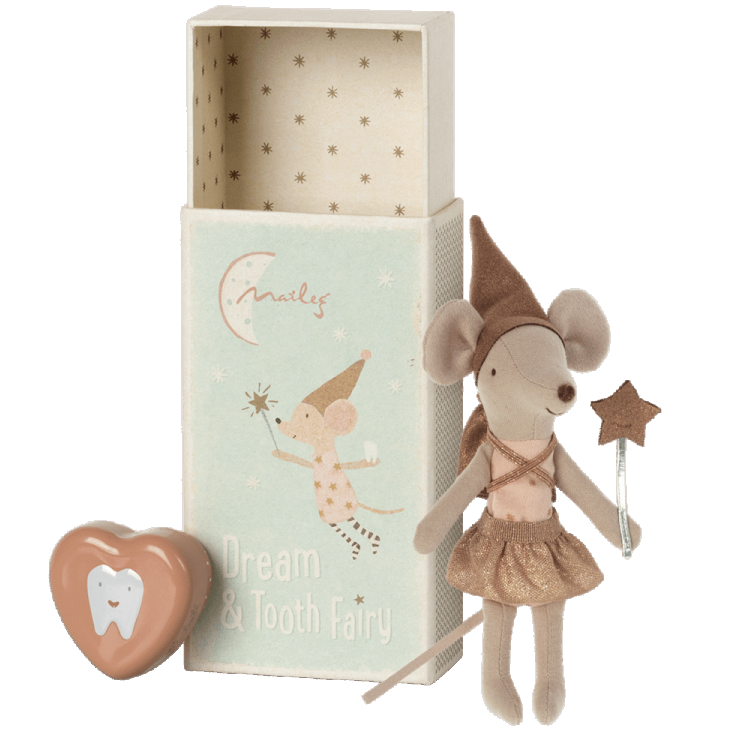 Maileg Tooth Fairy in matchbox at Bonjour Baby Baskets