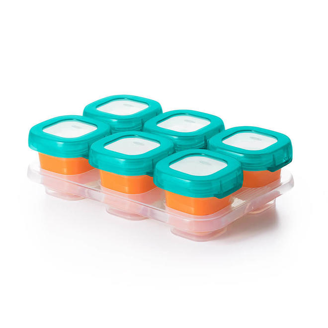 OXO Tot Silicone Baby Blocks, Teal 2 oz.
