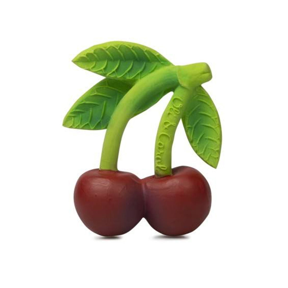 Cherry Natural Rubber baby teether by Oli and Carol 