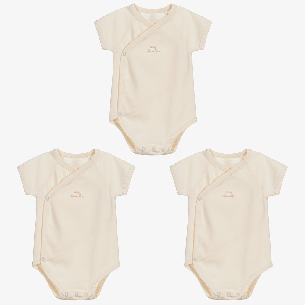 Luxury kimono onesies in organic cotton for baby by Naturapura at Bonjour Baby Baskets