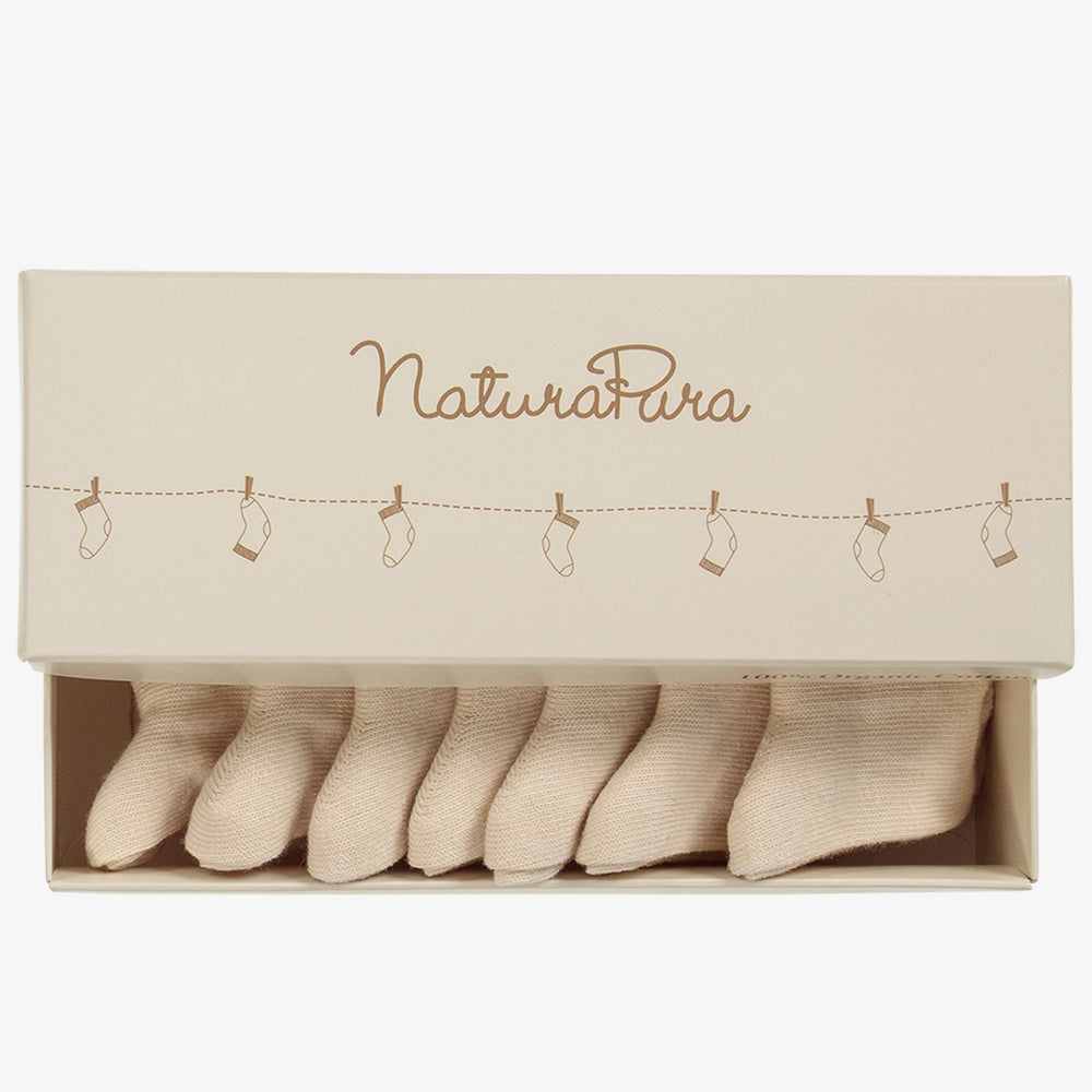 Luxury organic cotton baby socks by Naturapura at Bonjour Baby Baskets