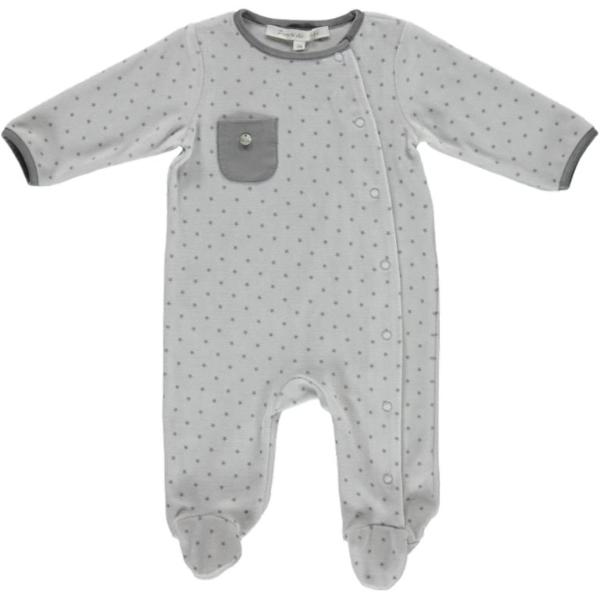 Neutral Velour Baby Sleeper made in Spain perfect addition to your BYOB (Build Your Own Basket)