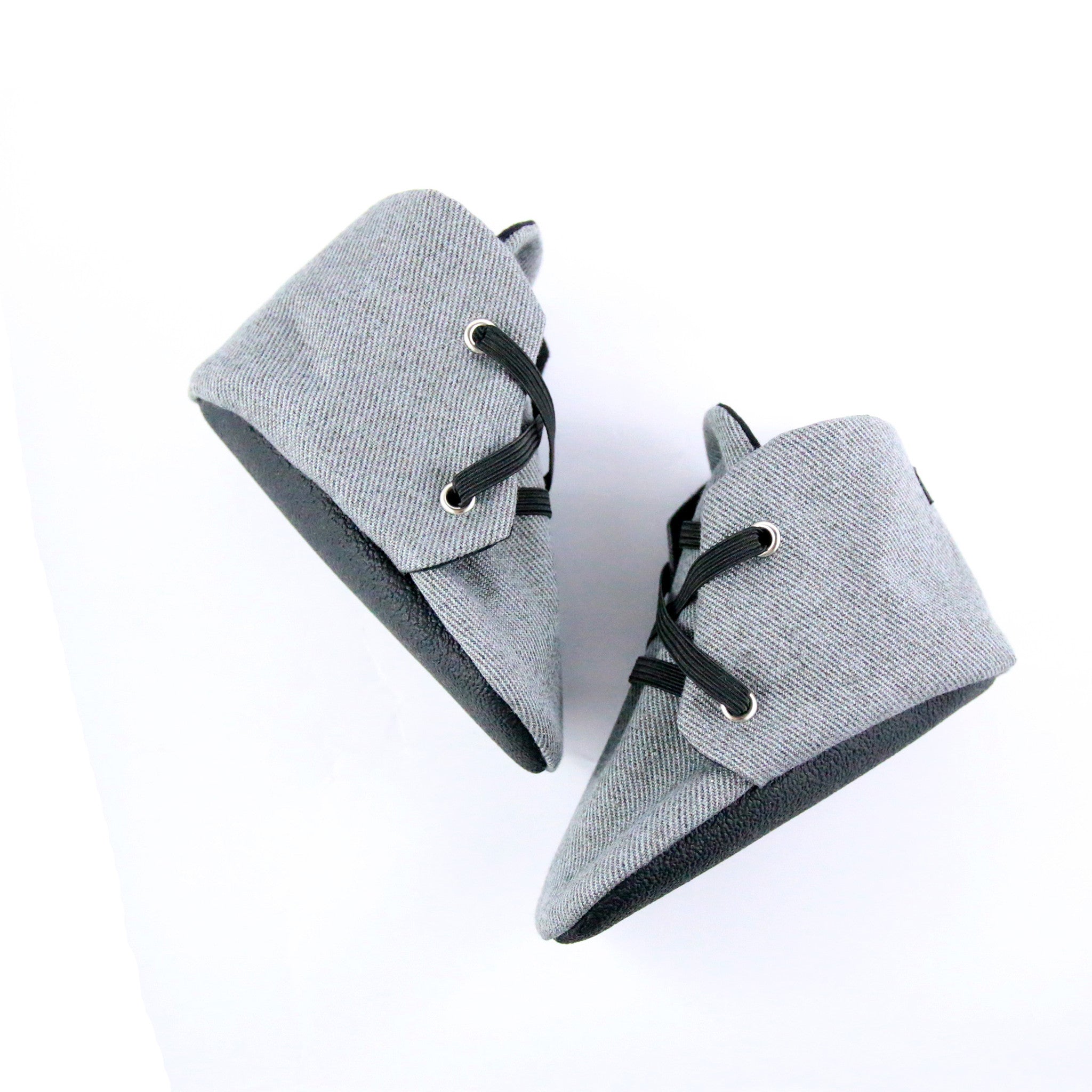 Fabric baby shoes - Grey