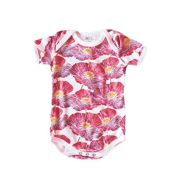 Organic Cotton Onesie - Poppy