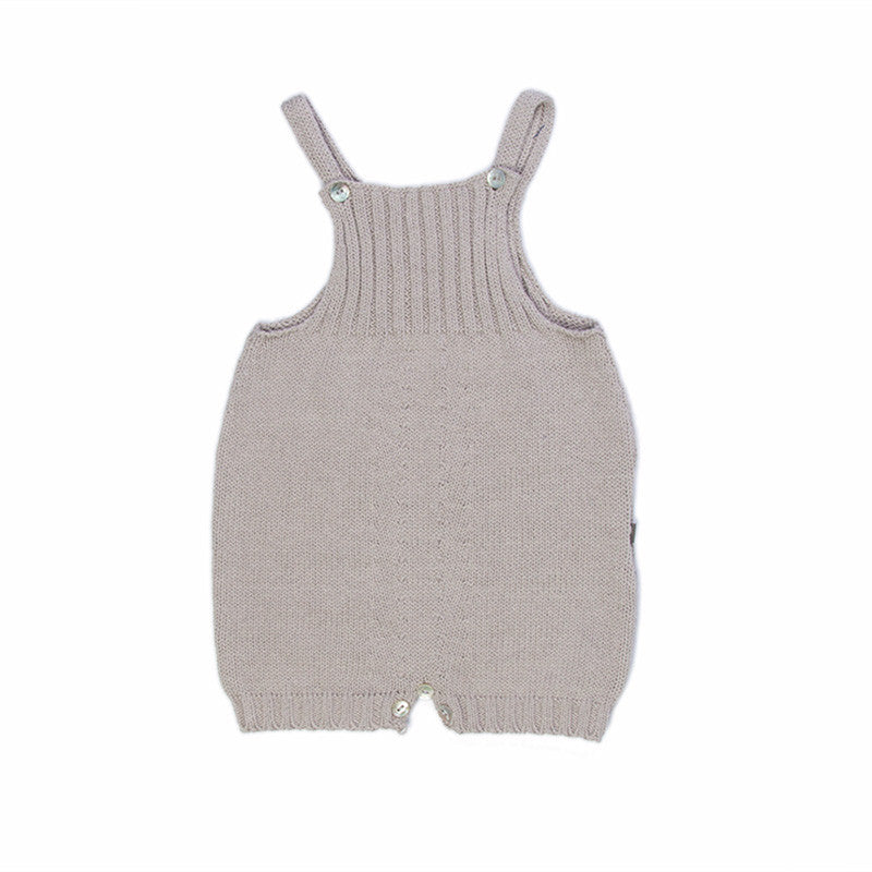 Grey Retro Knitted Romper