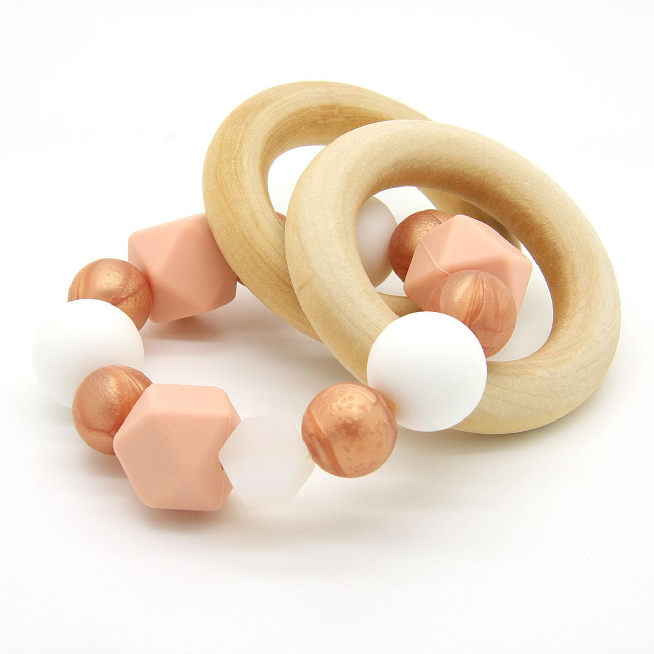 Lulla Silicone Teether in Rose Gold