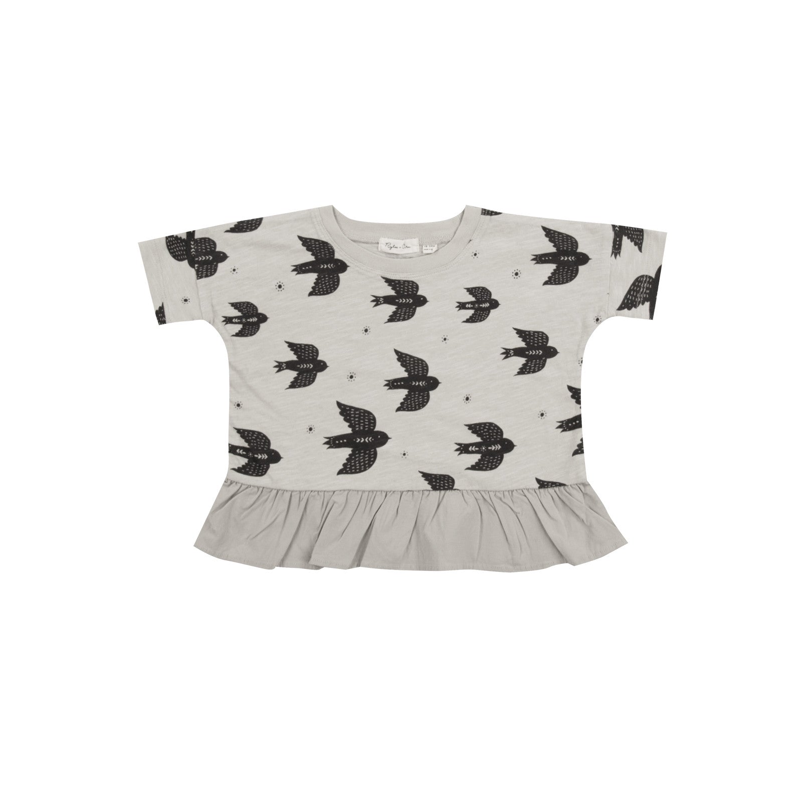 Baby Swallows Peplum Top by Rylee and Cru