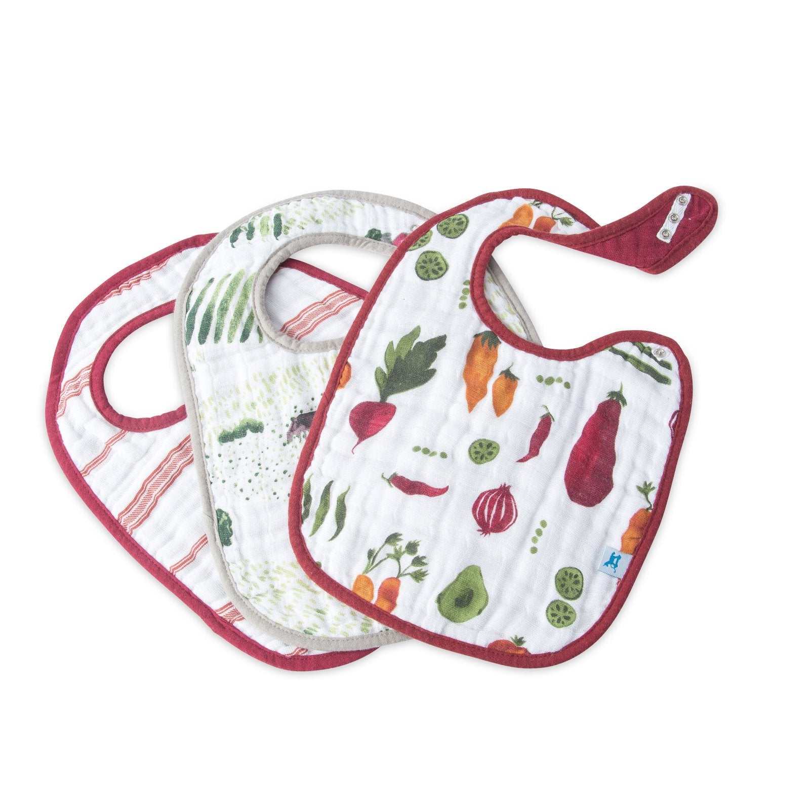 Little Unicorn Classic Bibs Farmers Market at Bonjour Baby Baskets - Luxury Baby Gifts