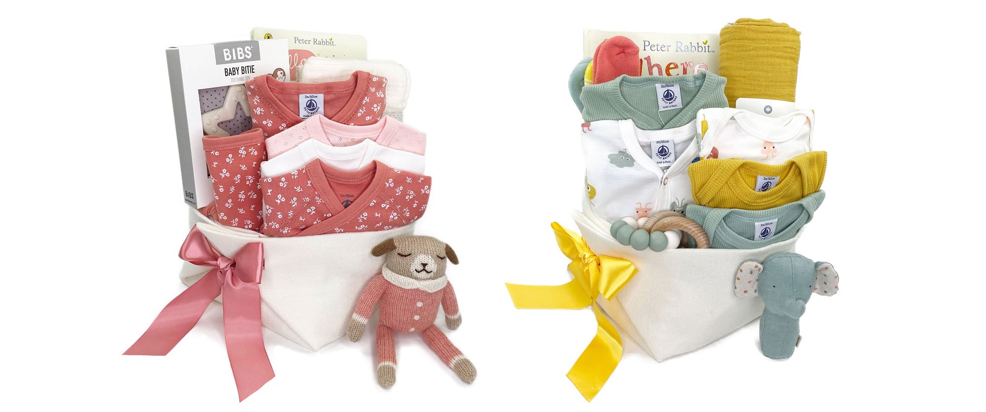Premium Baby Gift Baskets  Unique Newborn Gifts – Bonjour Baby Baskets -  Luxury Baby Gifts